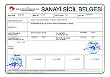 Sanayi Sicil Belgesi